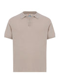 Sloan Polo Shirt in Stone Grey Knit