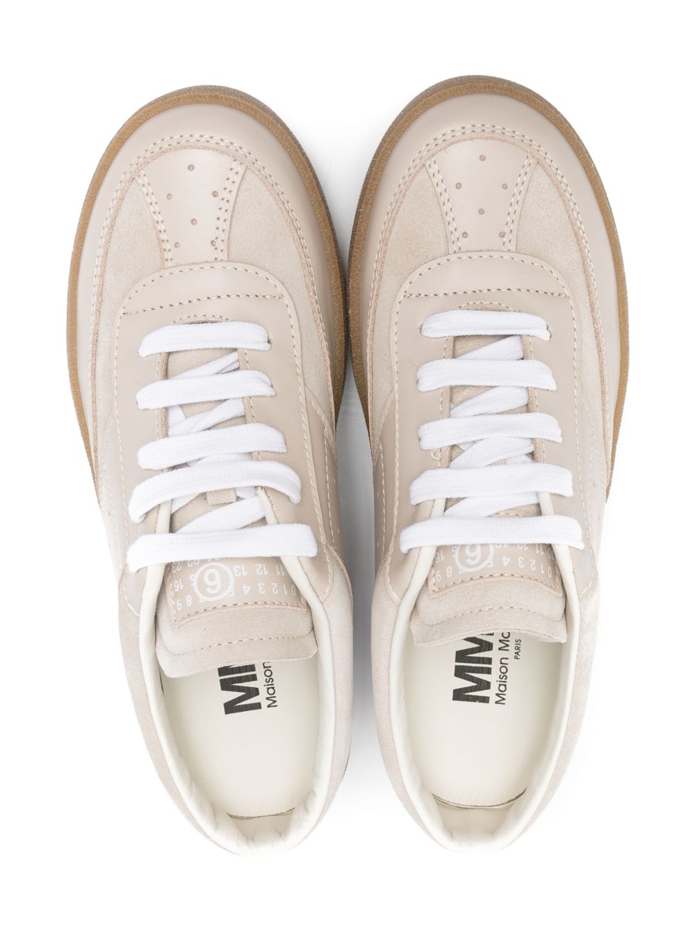 Sneakers biege linguetta logo numerico 79719 03 MM6 MAISON MARGIELA KIDS 