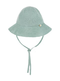 Cappello a pescatore in maglia verde acqua