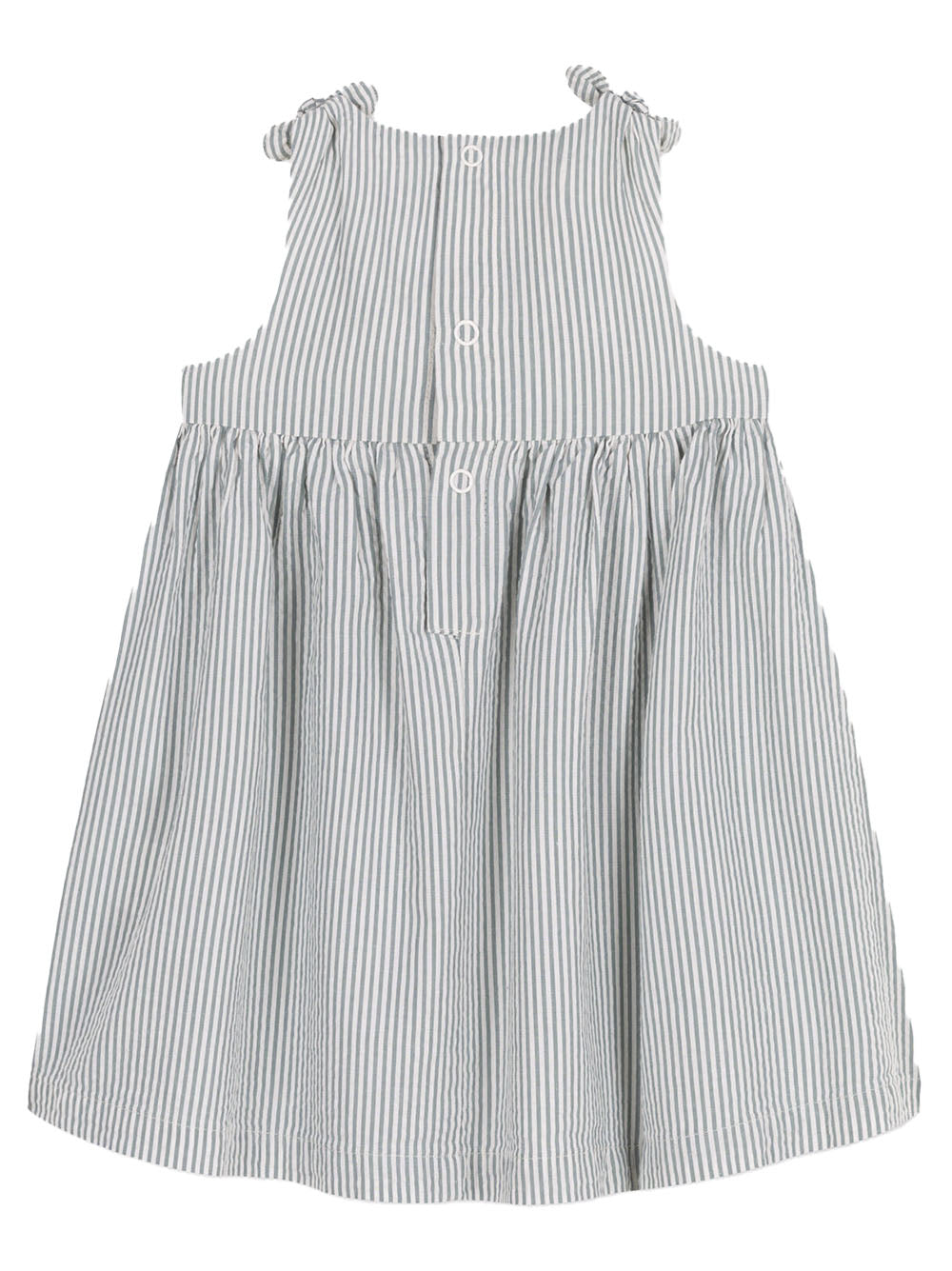 Abito grigio fantasia a righe A0CD4 07 PETIT BATEAU KIDS 