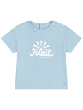 Light blue T-shirt with front print