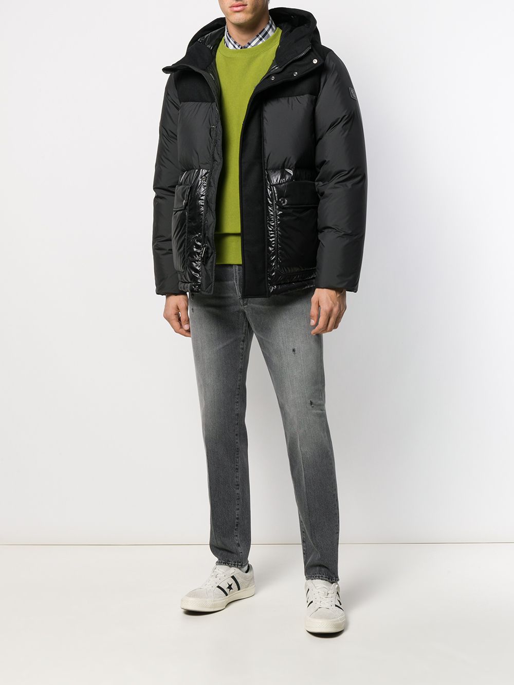 Bomber nero inserti lucidi WOCPS2874UT1712 100 WOOLRICH 