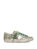Sneakers con glitter e lacci