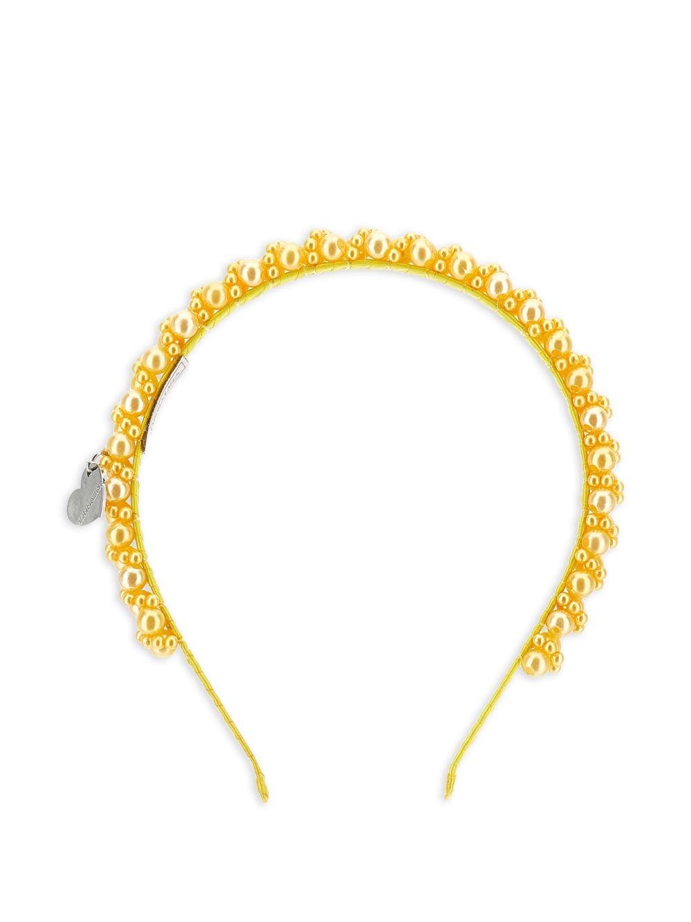 Cerchietto con perline dorate 17G0067759 0014 MONNALISA KIDS 