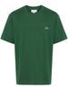 T-shirt verde mini logo ricamo
