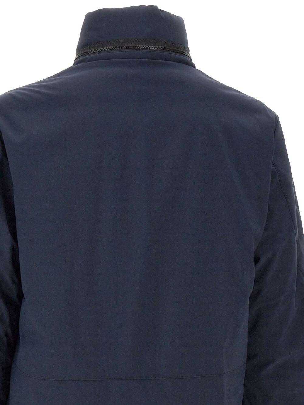 Camicia blu con cappuccio e doppia zip PEU556801192020 215 PEUTEREY 
