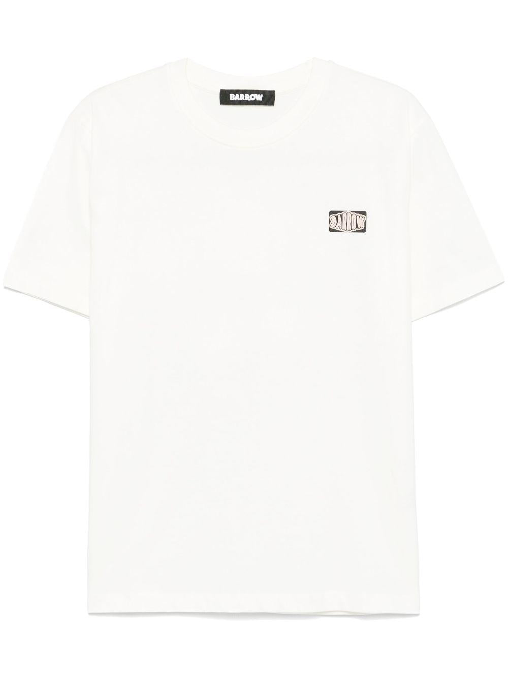 T-shirt bianca grafica basket retro