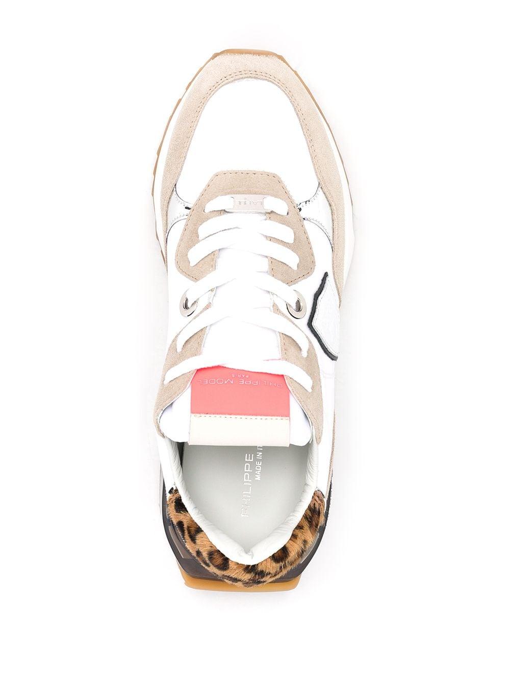 Sneakers La Rue Mondial animalier bianche/beige LRLD WA01 BIANCO PHILIPPE MODEL 