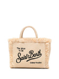 Borsa tote in paglia con cristalli