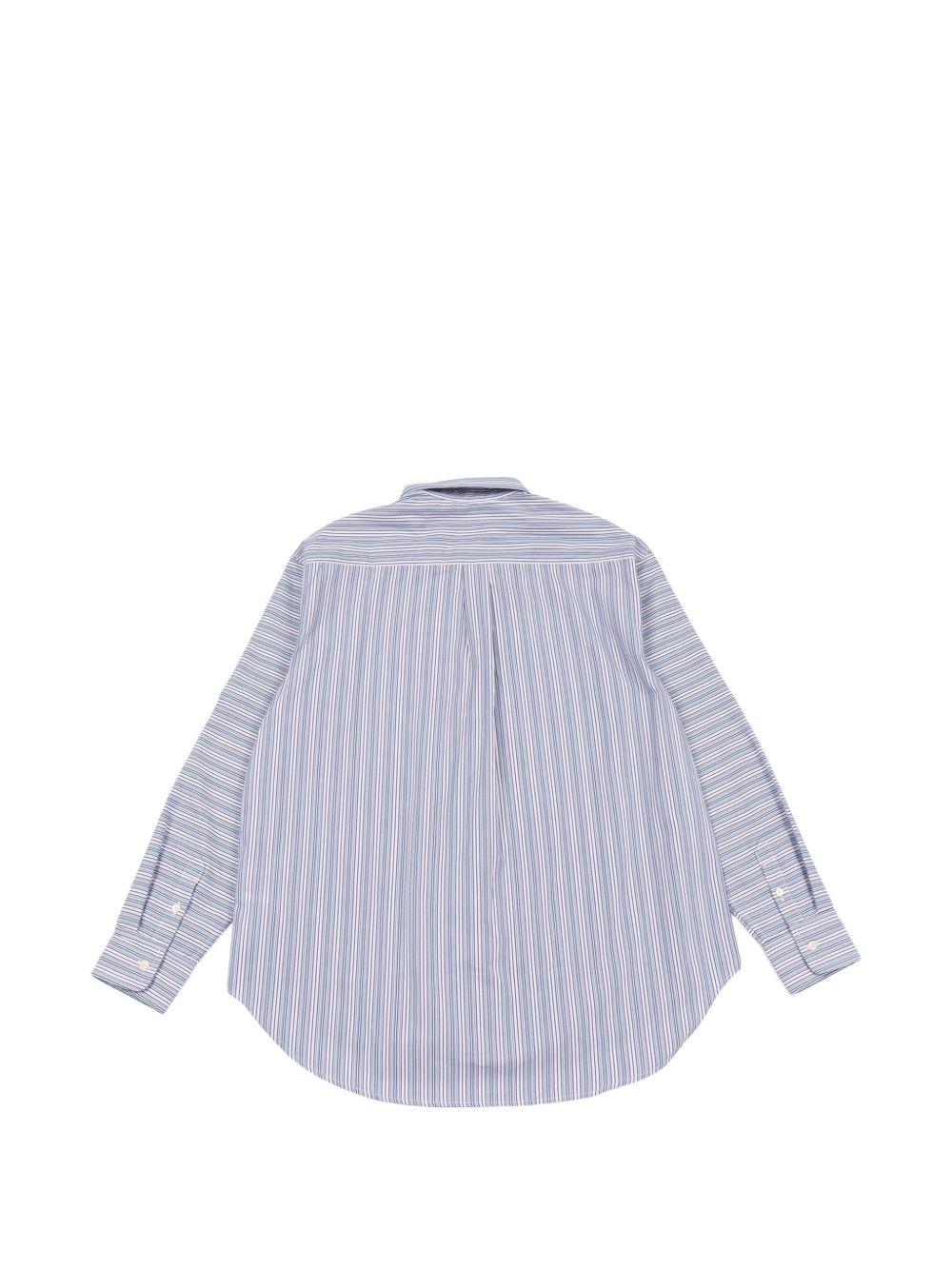 Camicia in cotone a righe con taschino GY5P00Z3313 101BL ETRO KIDS 