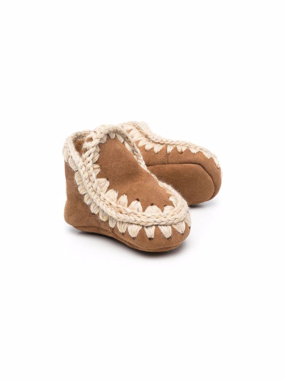 Stivaletti neonata cognac Eskimo Infant lana