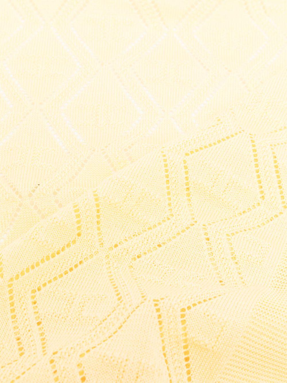 Coperta gialla in maglia logata