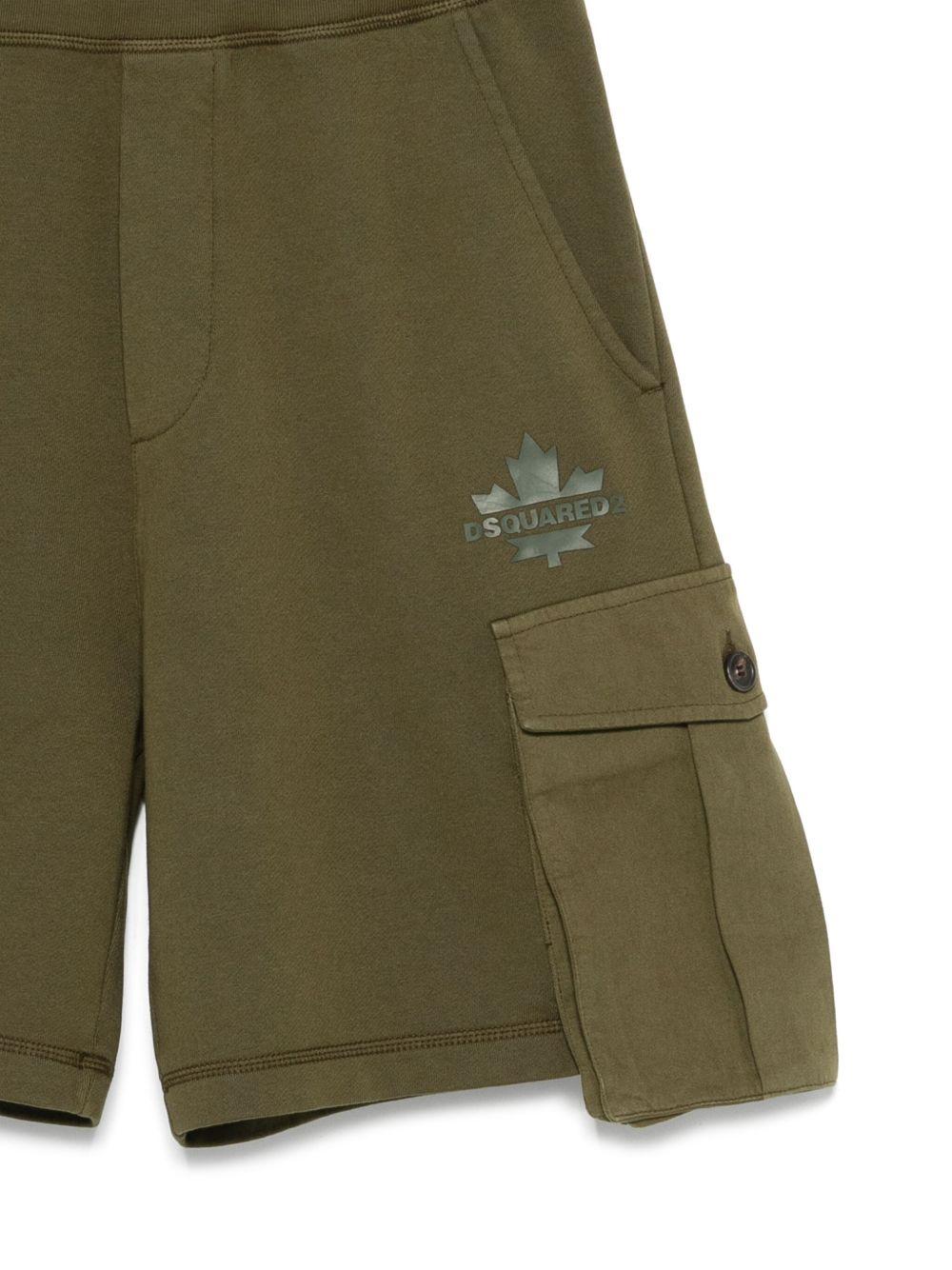 Bermuda cargo verde militare DQ2720D0AC6 DQ513 DSQUARED KIDS 