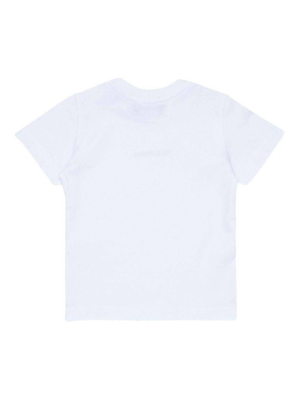 T-shirt in cotone con logo DQ2853D004G DQ100 DSQUARED KIDS 