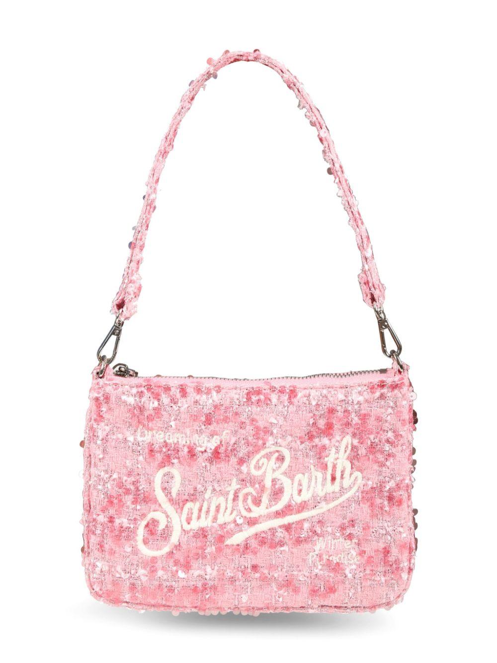 Borsa parisienne mini rosa in paillettes