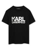 T-shirt nera logo lettering