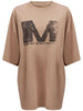 T-shirt marrone big logo M