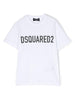 T-shirt bianca logo stampa