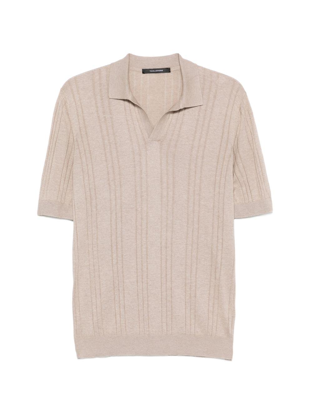 Polo in maglia a coste con colletto DARNELGSE2603 030 TAGLIATORE 