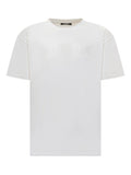 White T-shirt with Embossed Logo