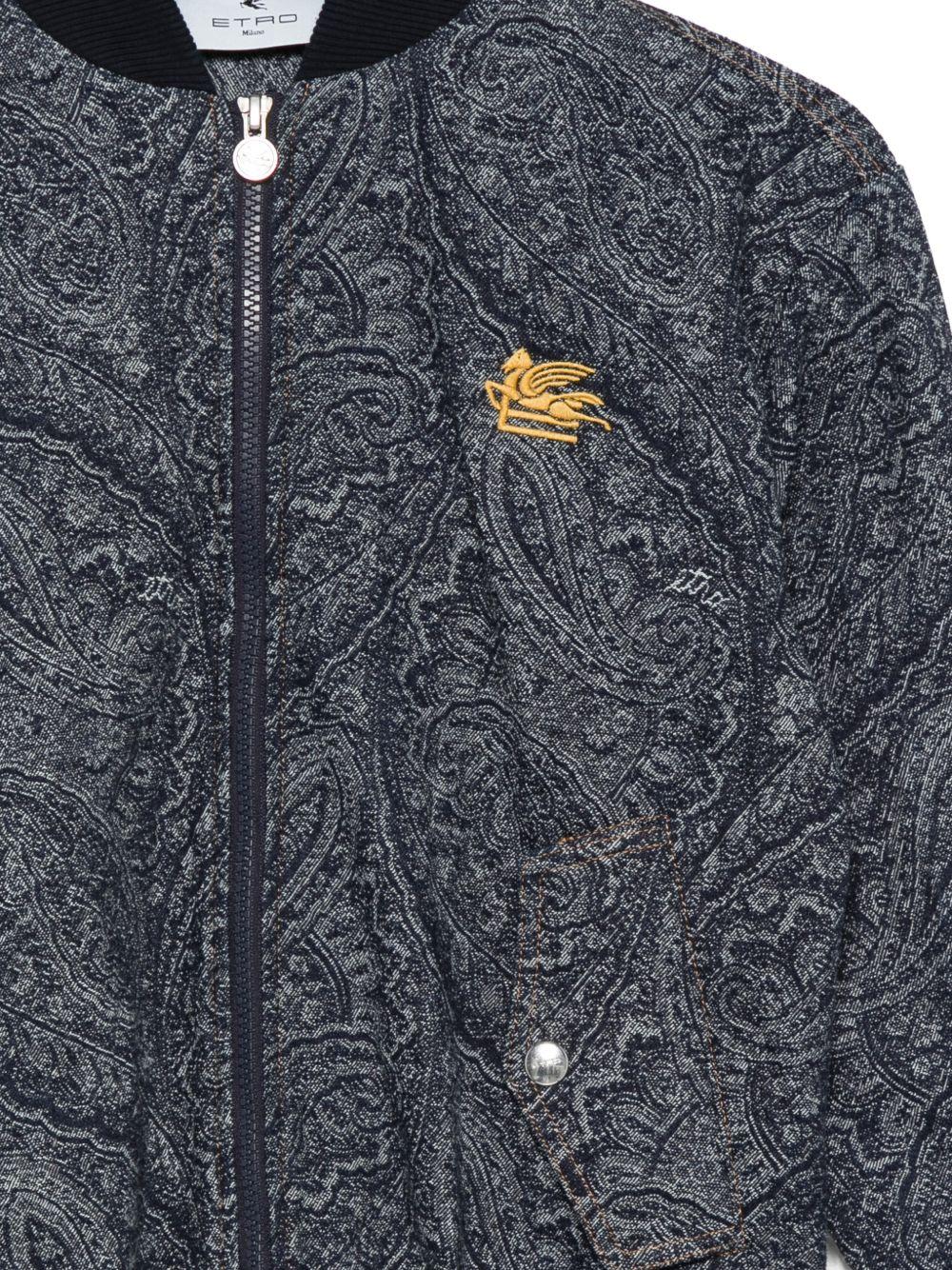 Bomber in cotone con motivo paisley GY2P50D0142 620BC ETRO KIDS 