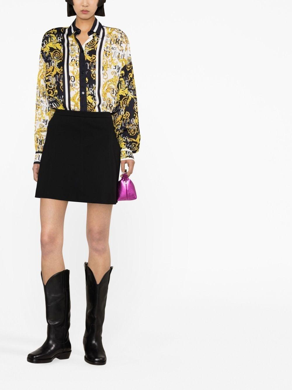 Camicia fantasia barocca 74HAL2C1 NS237 NERO VERSACE JEANS 