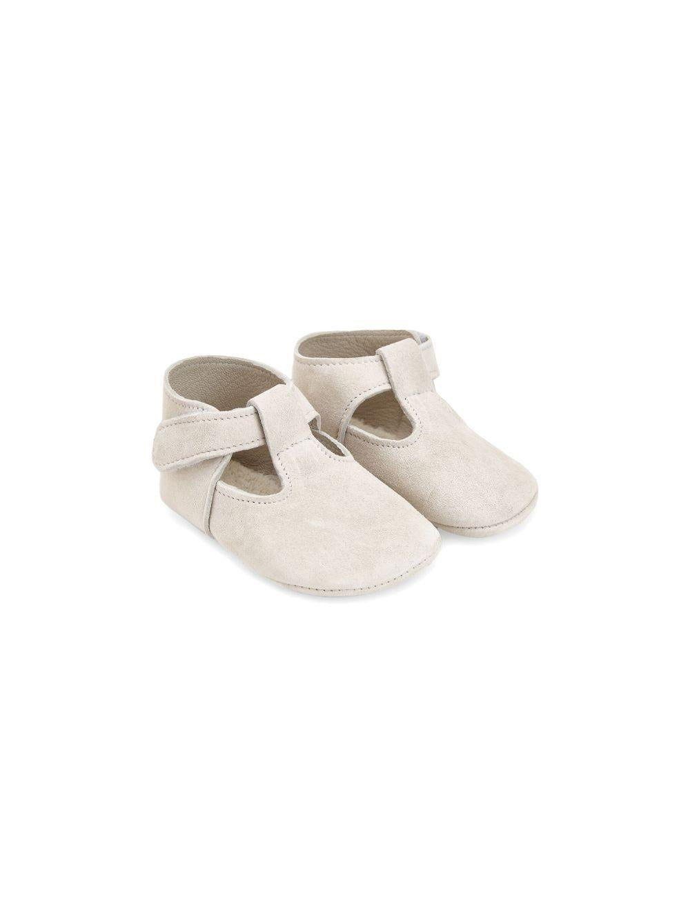 Scarpina avorio in pelle scamosciata 035150593 60 PAZ RODRIGUEZ KIDS 