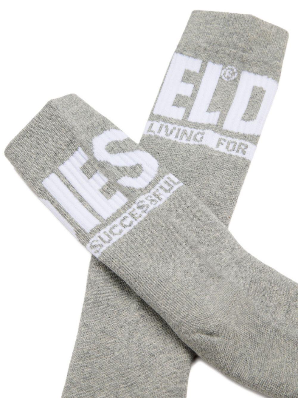 Set 2 paia calzini unisex junior Nero Grigio 00J4MX0BAWN K900H DIESEL KIDS 