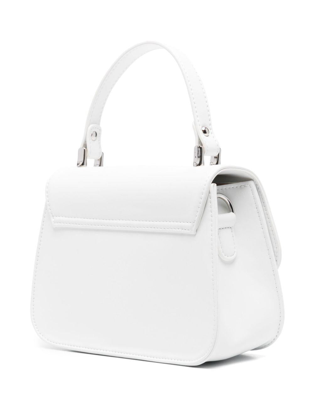 Borsa bianca satin con fiocco