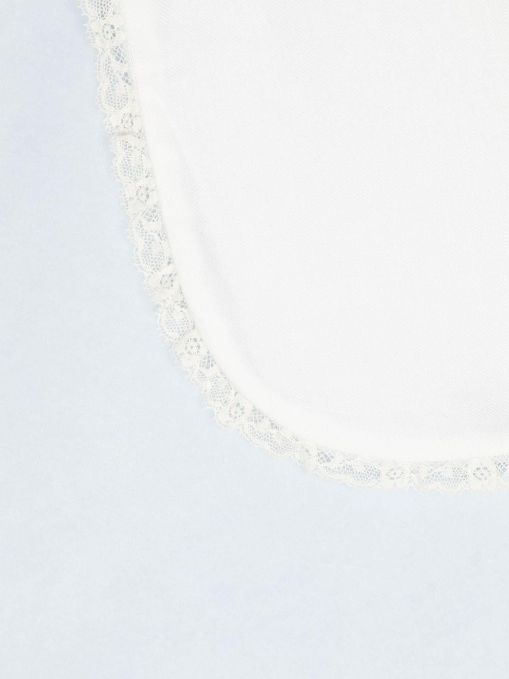 Coperta Neonato azzurra con merletto