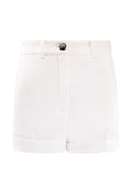 Shorts a vita alta con bottone dorato