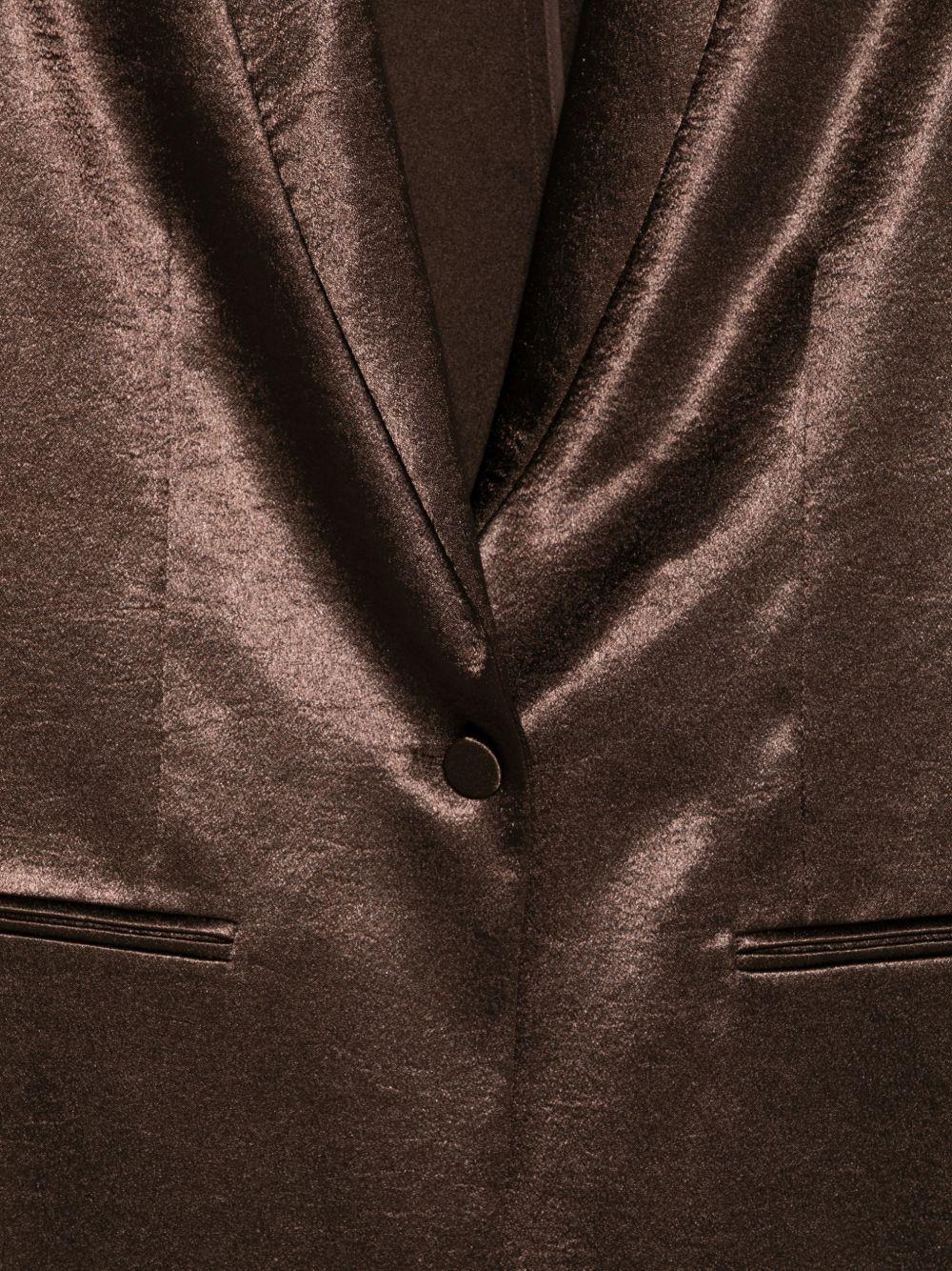 Blazer con revers a scialle mono bottone 116815P6061 CHOCO ALYSI 
