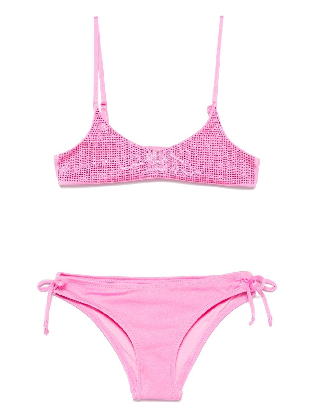 Costume paloma rosa con strass (2pz)
