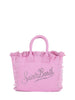 Borsa vanity mini rosa logo strass