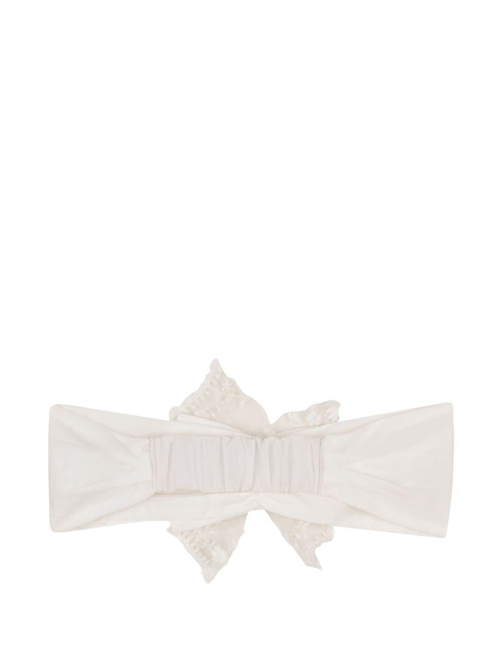 Set tutina e fascia con pizzo panna C20928 117 CHLOE KIDS 