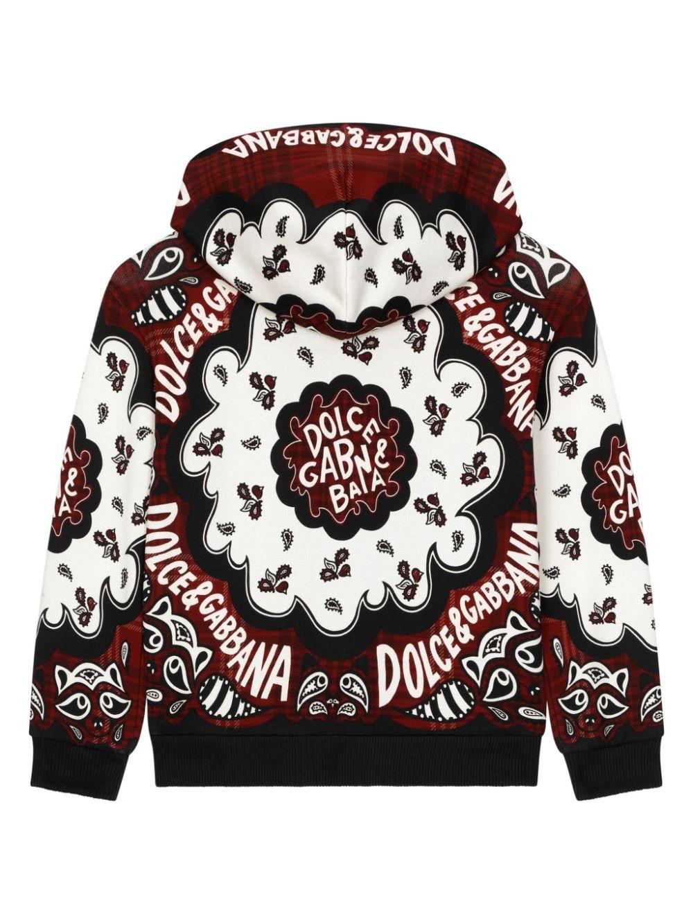Felpa bordeaux con fantasia all-over