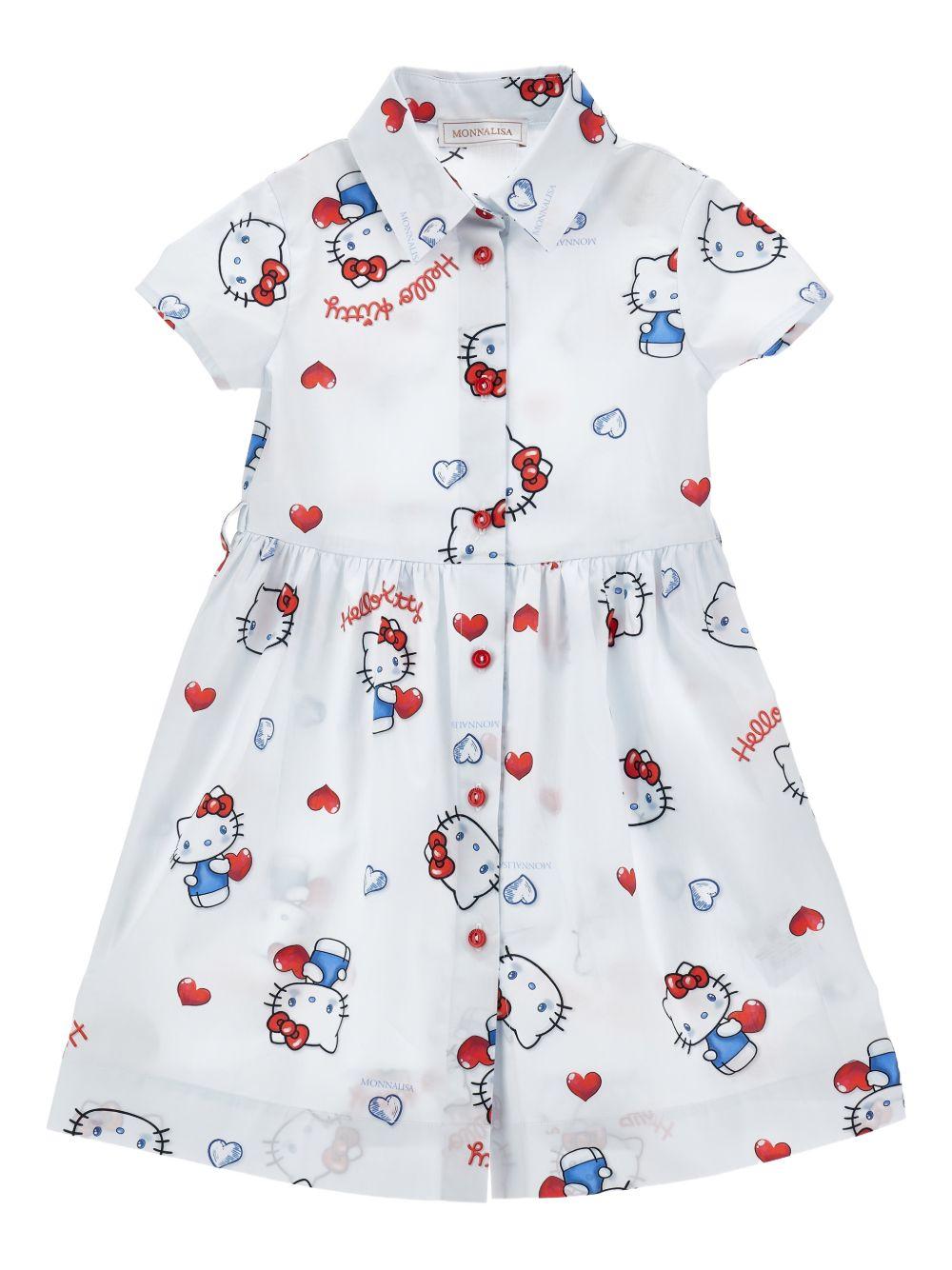 Abito camicia con stampa grafica 11G9187605 0099 MONNALISA KIDS 