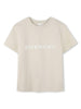 T-shirt basic crema logo frontale