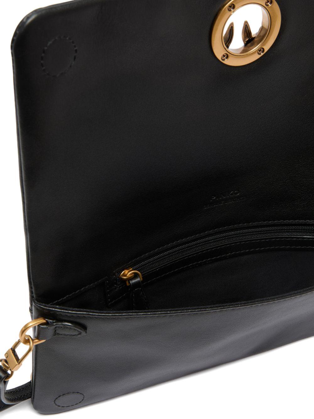 Borsa a spalla con logo metallico 106022A0QO Z99Q PINKO 