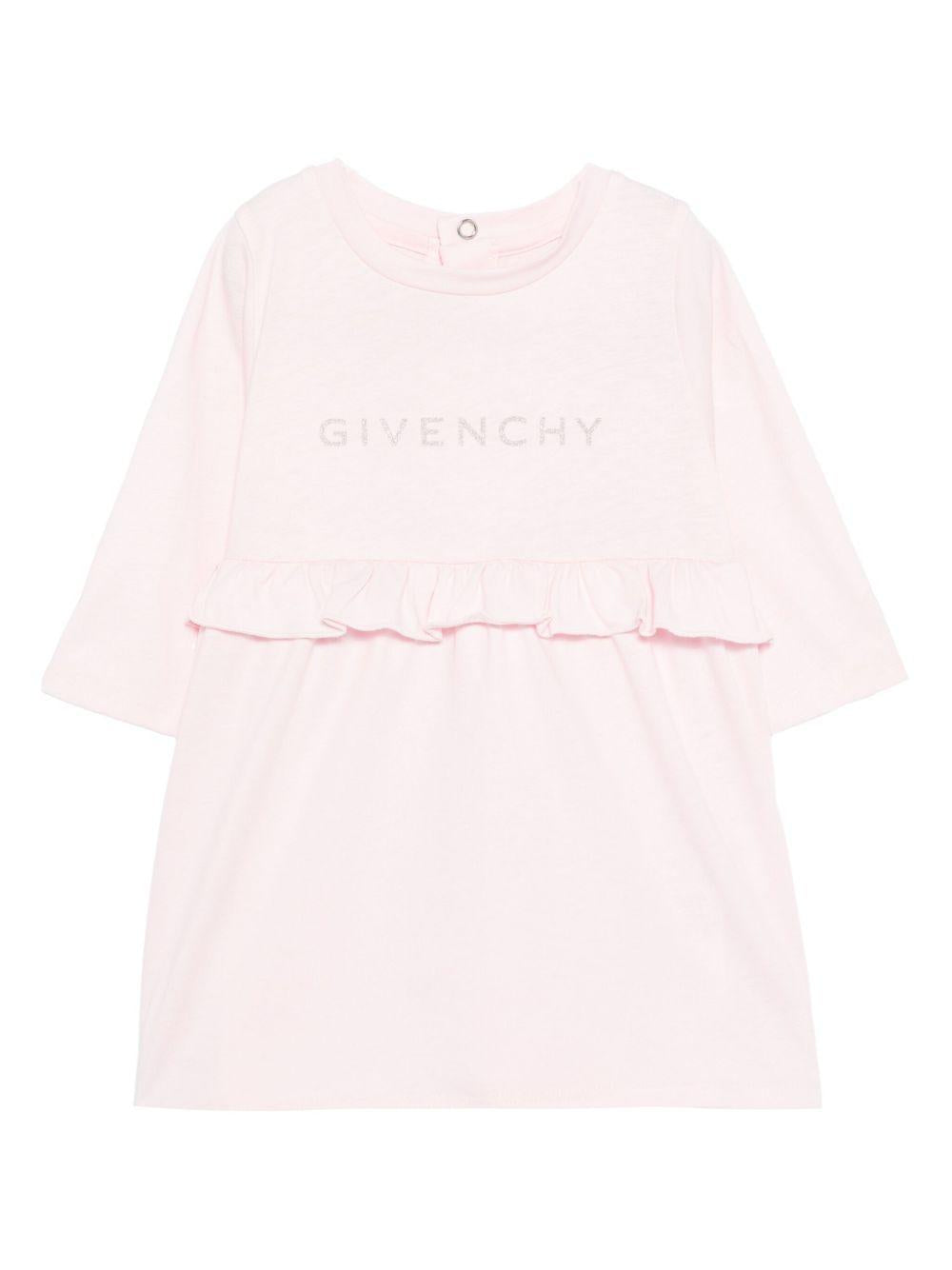 Abito in Cotone con Ruches H30899 44Z GIVENCHY KIDS 