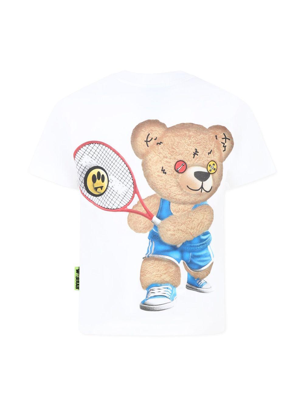 T-shirt bianca teddy tennis