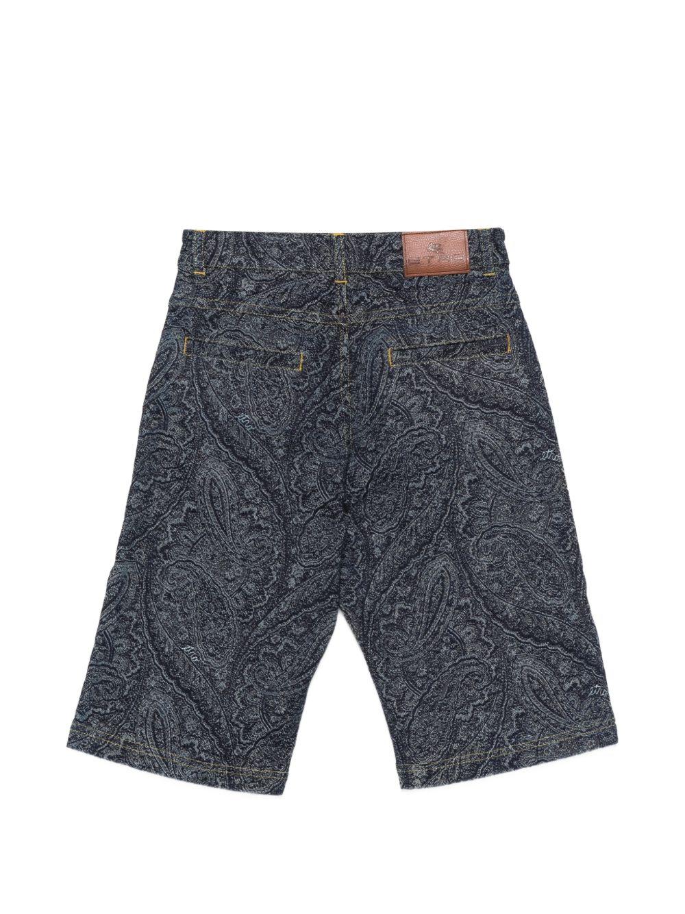 Bermuda in cotone con motivo paisley GY6P79D0142 620BC ETRO KIDS 
