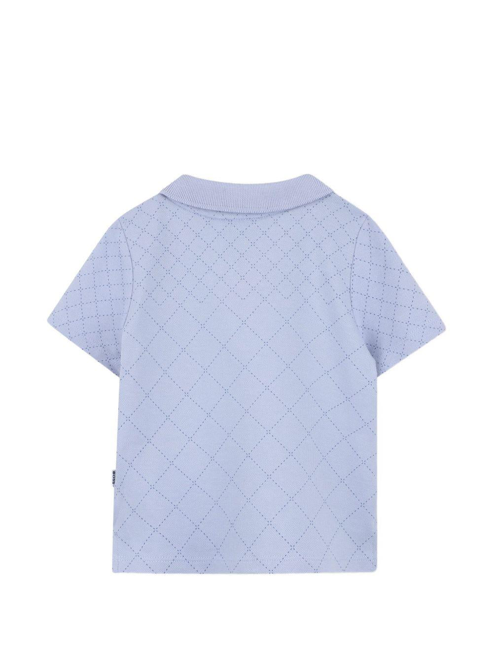 Polo con lavorazione a rombi J52883 057 BOSS KIDSWEAR 