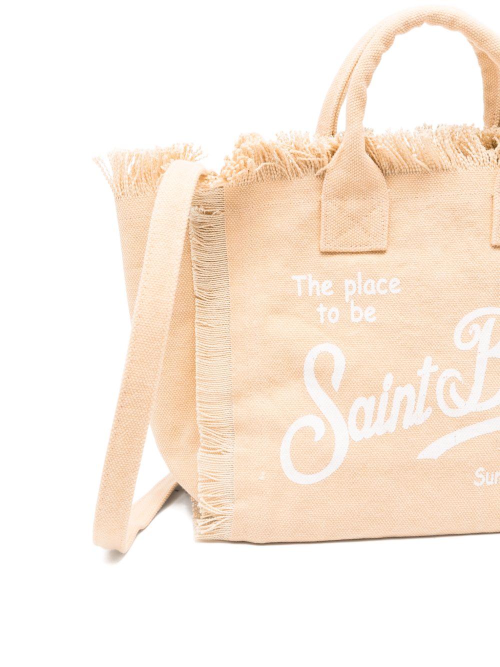 Borsa mare in cotone con frange COL0001 00102L MC2 SAINT BARTH 