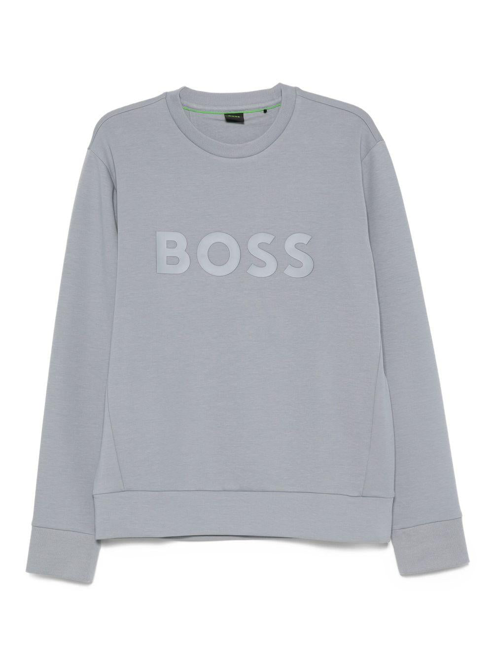 Felpa Girocollo con Logo Grigio 50506119 026 BOSS 