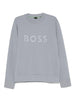 Felpa Girocollo con Logo Grigio