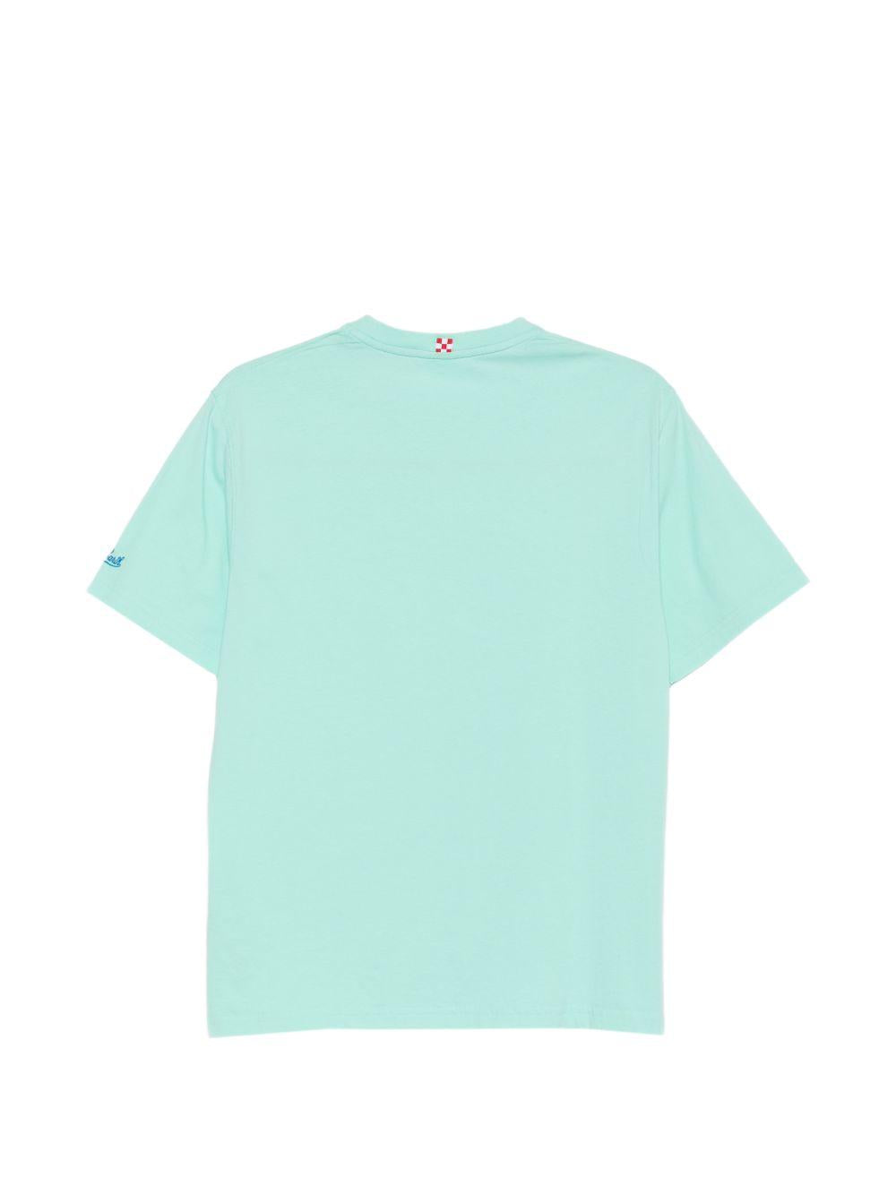T-shirt in cotone cipria con taschino AUS0001 01604L MC2 SAINT BARTH 