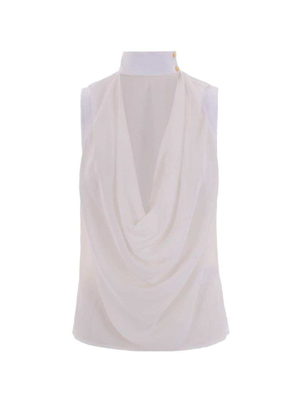 Top senza maniche scollo drappeggiato CA13461E2 360 ELISABETTA FRANCHI 