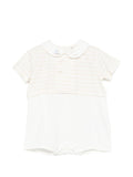 Tutina in cotone a righe con colletto