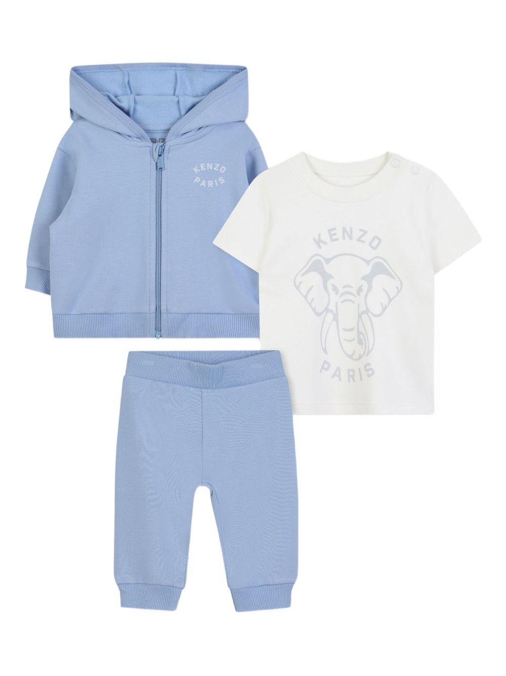 Tuta Sportiva con Logo e T-shirt Coordinata K61252 77A KENZO KIDS 
